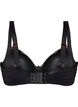 Moulded bra with floral embroidery, Black, Packshot image number 1