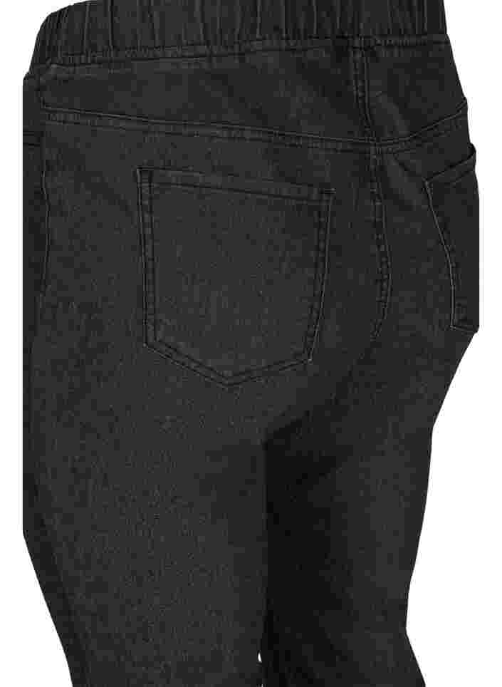 Cotton blend jeggings with back pockets, Grey Denim, Packshot image number 3