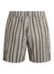 Striped shorts in a linen-viscose blend, Green, Packshot image number 1