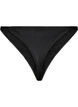 Microfibre G-string with elasticated waistband, Black, Packshot image number 1