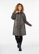 Long-sleeved denim dress with leopard print, Brown Leo AOP, Model image number 3