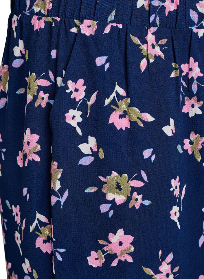 Culotte trousers with print, Blue, Packshot image number 2