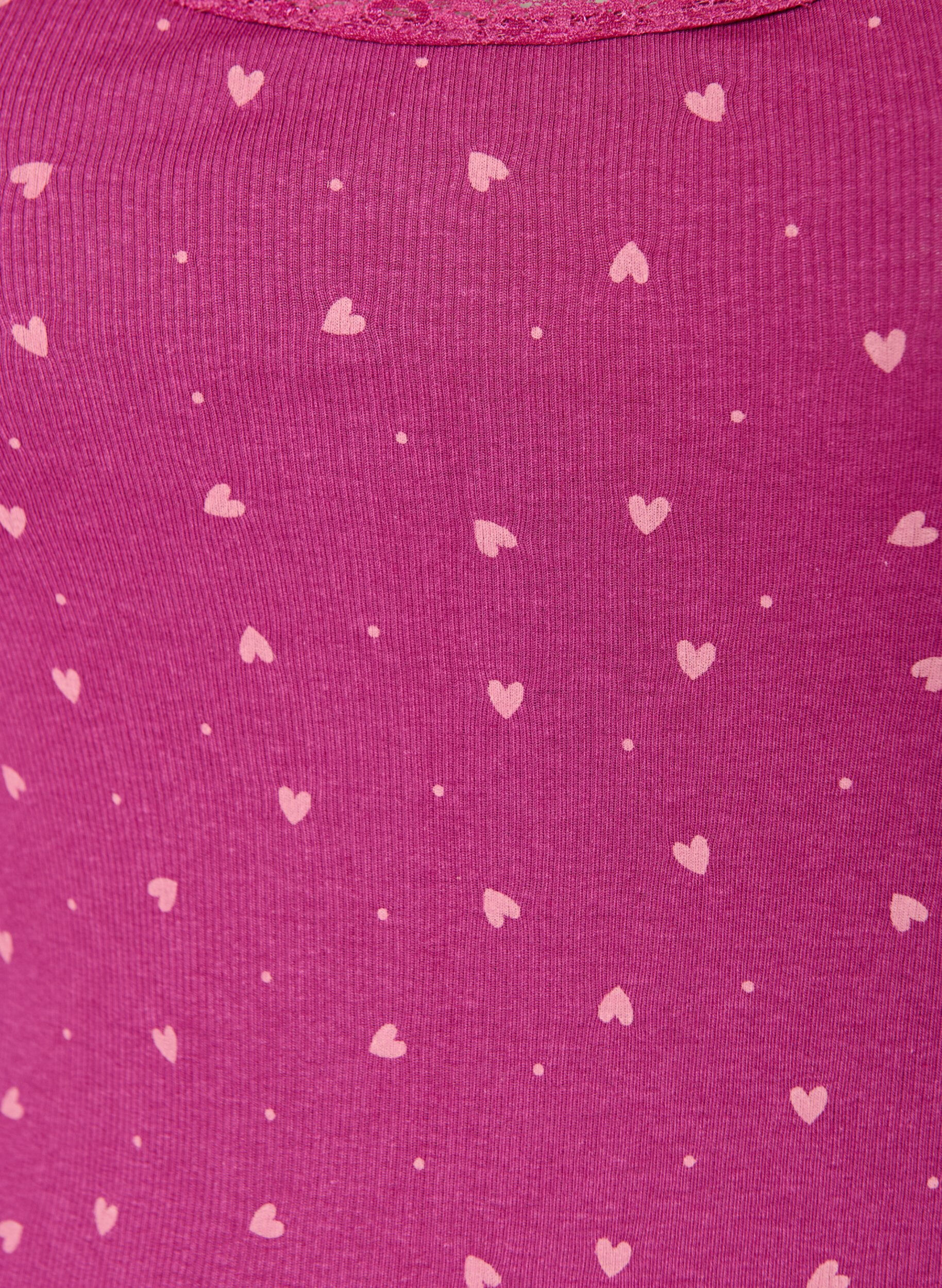 ZizzifashionTop with print and lace edge, Purple, Packshot image number 2