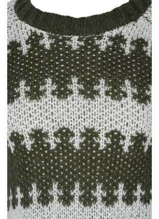 Patterned knitted jumper, Forest Night Comb, Packshot image number 2
