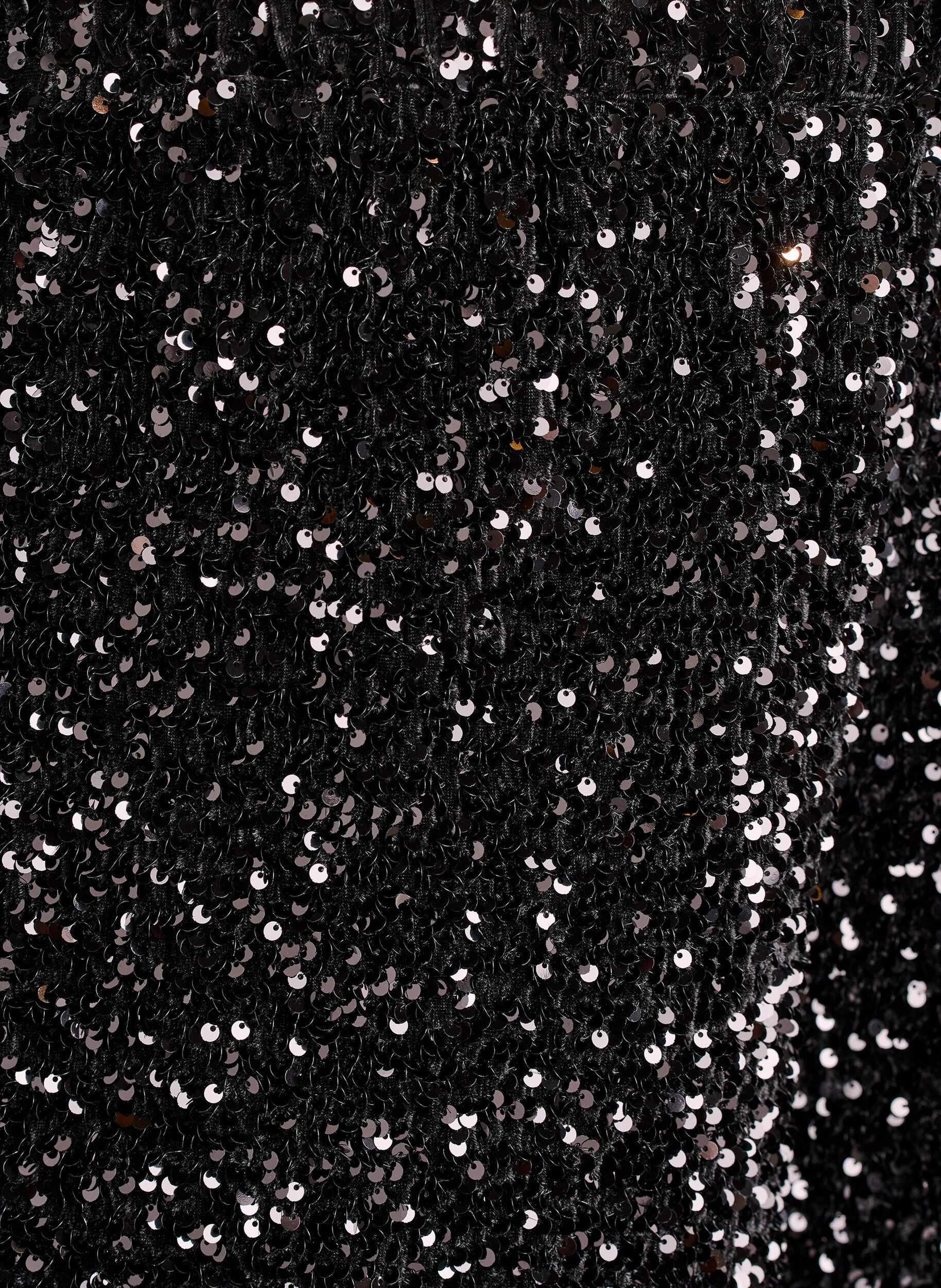 Zizzifashion High-waisted sequin shorts, Black, Packshot image number 2