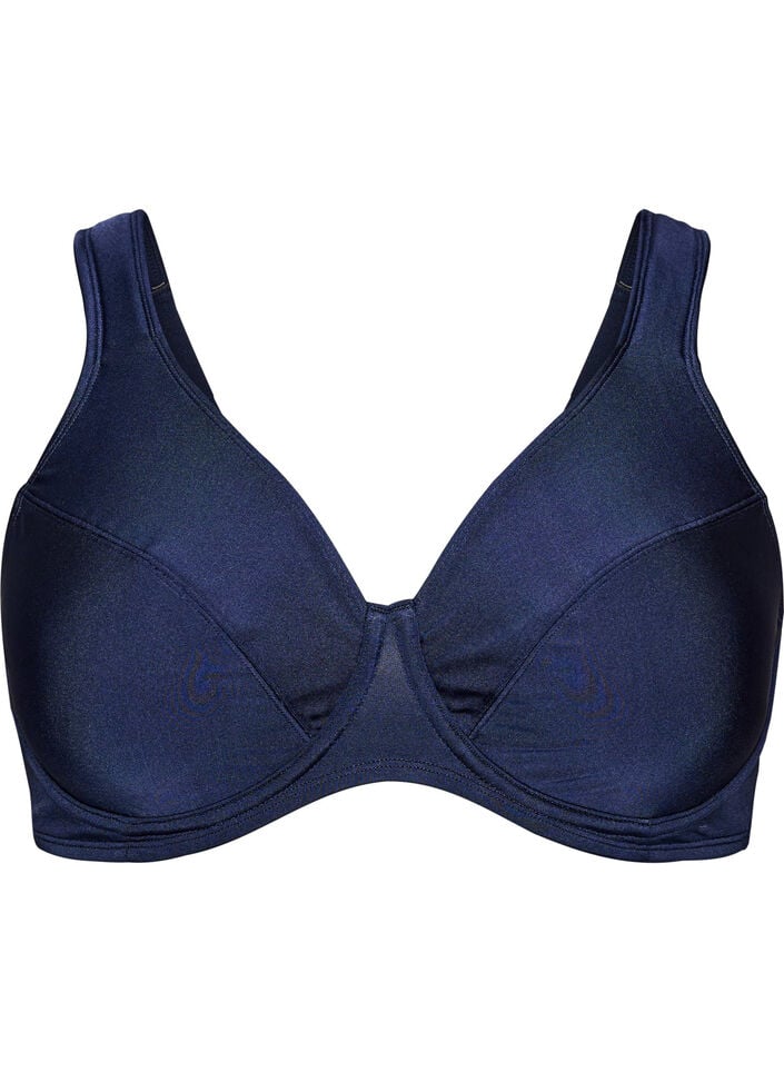 Full cover bikini top with underwire, Blue, Packshot image number 0