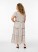 Patterned viscose midi dress, White, Model image number 1