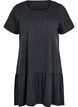 Short A-line dress with a washed look, Dark Grey, Packshot image number 0