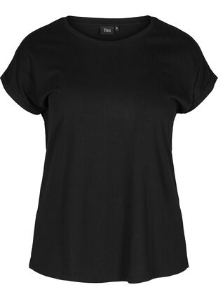 Cotton mix t-shirt, Black, Packshot image number 0