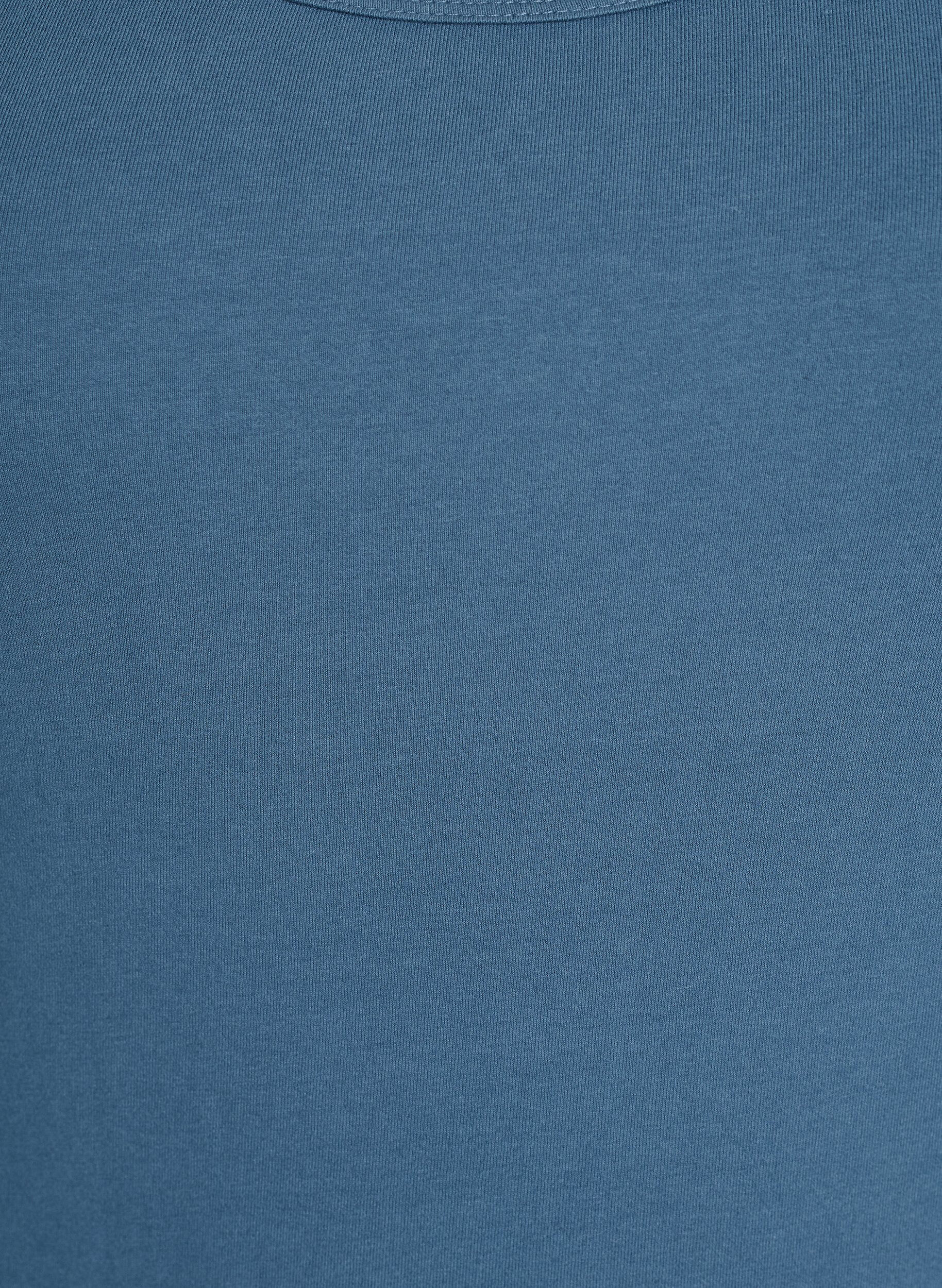 ZizzifashionSolid color basic top in cotton, Grey, Packshot image number 2