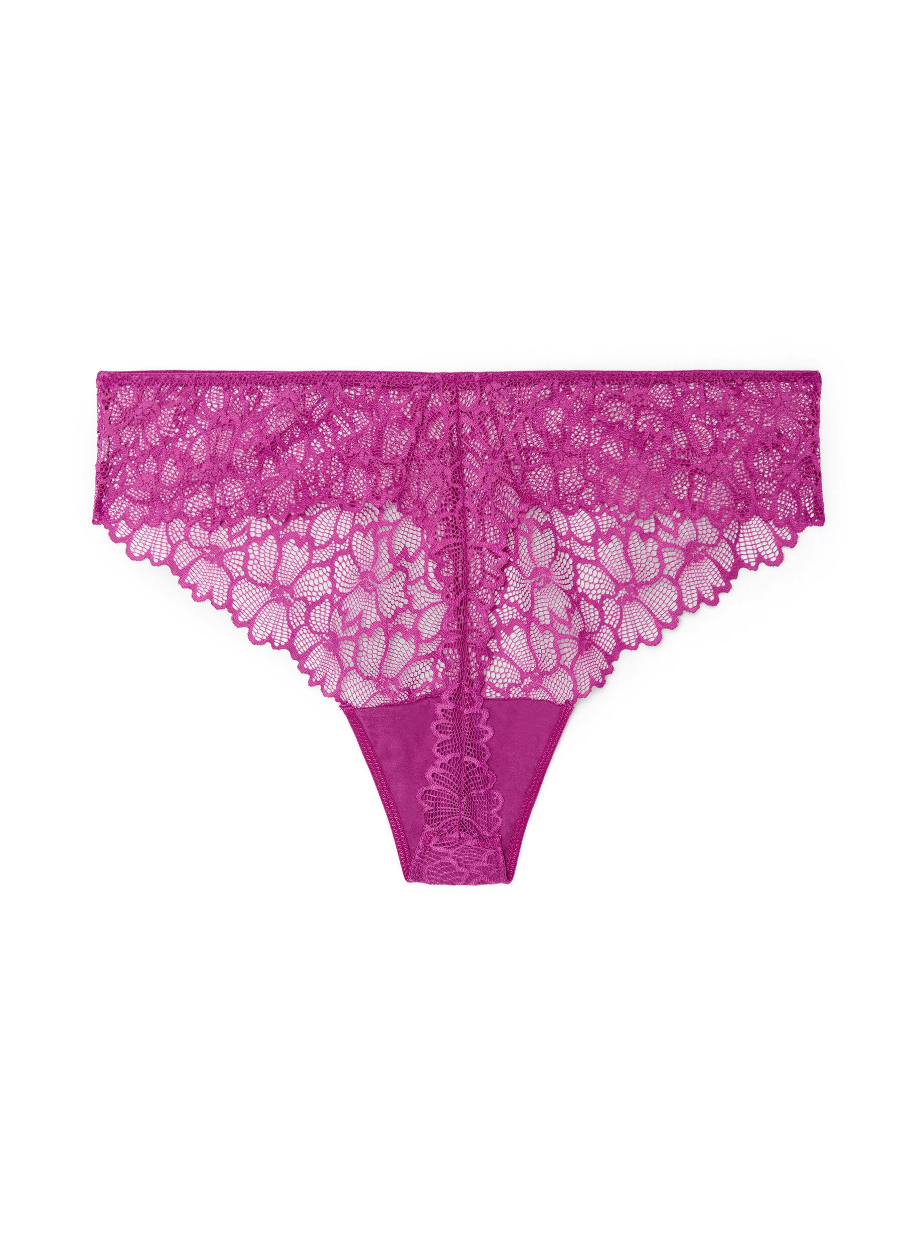 ZizzifashionFloral lace thong with regular waist, Purple, Packshot image number 1