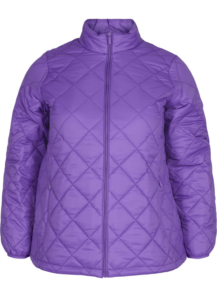 Lightweight quilted jacket with zip and pockets Purple Sz. 4260
