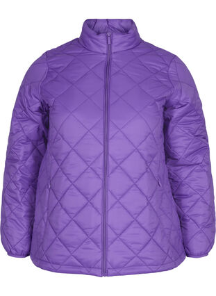 Lightweight quilted jacket with zip and pockets, Ultra Violet, Packshot image number 0