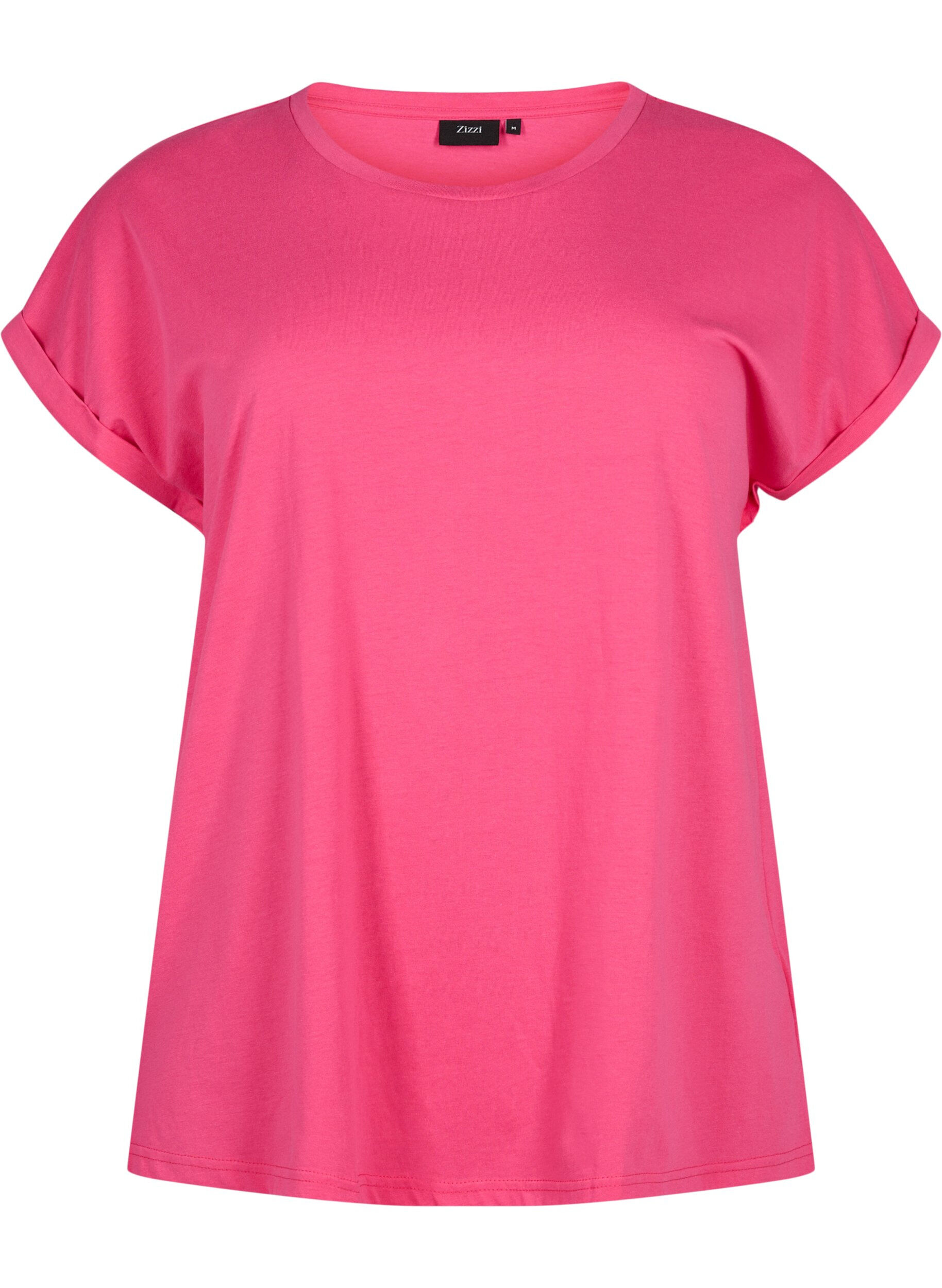 ZizzifashionShort sleeved cotton blend t-shirt, Pink, Packshot image number 0