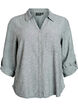 Shirt in linen and viscose with 3/4 sleeves, Green, Packshot image number 0