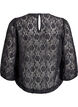 Lace blouse with 3/4 sleeves, Black, Packshot image number 1
