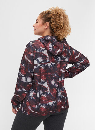 Printed sports jacket with a zipper and pockets, Cloud Print, Model image number 1