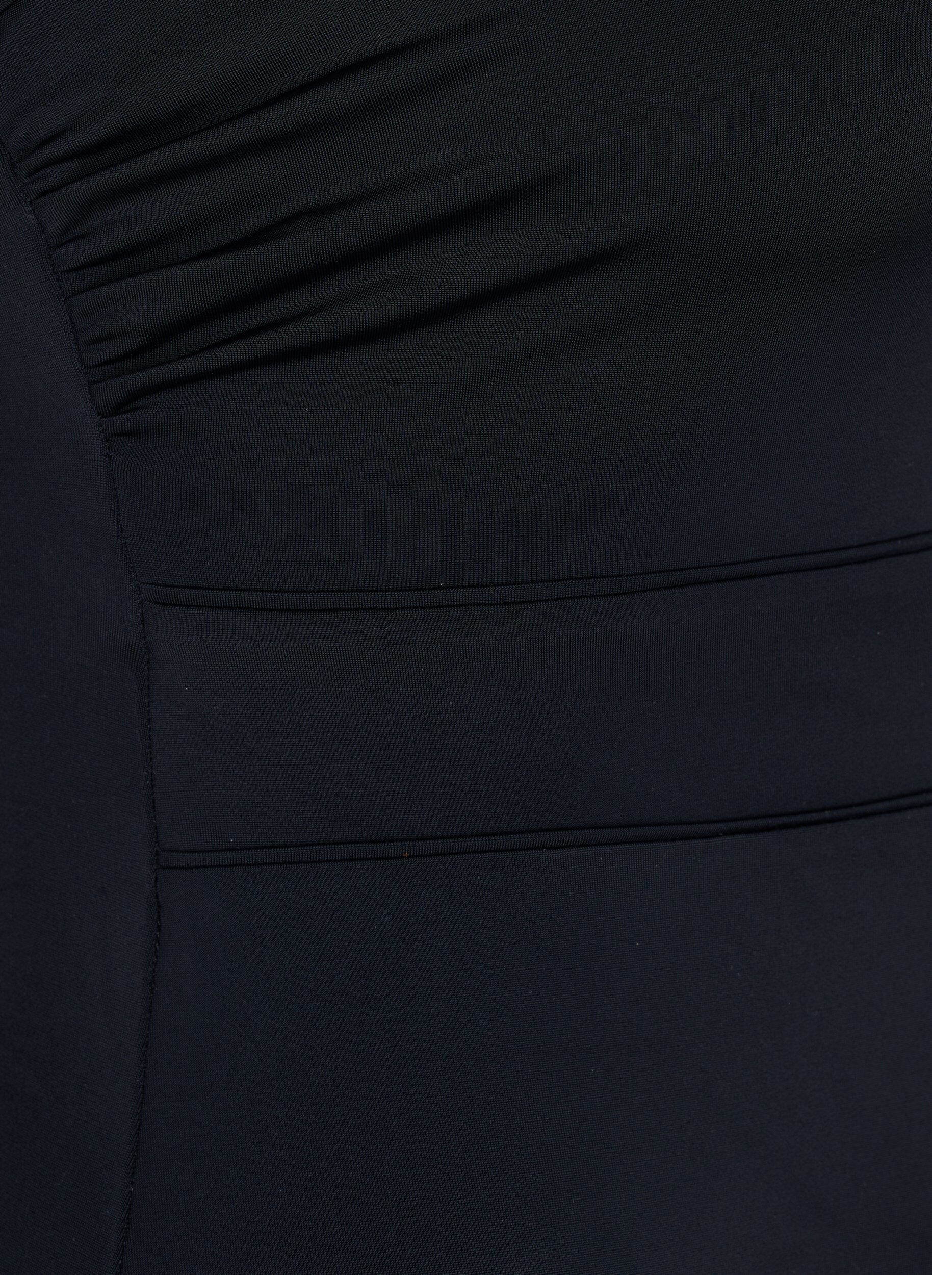 Zizzifashion Swimsuit with V-neck and mesh, Black, Packshot image number 3