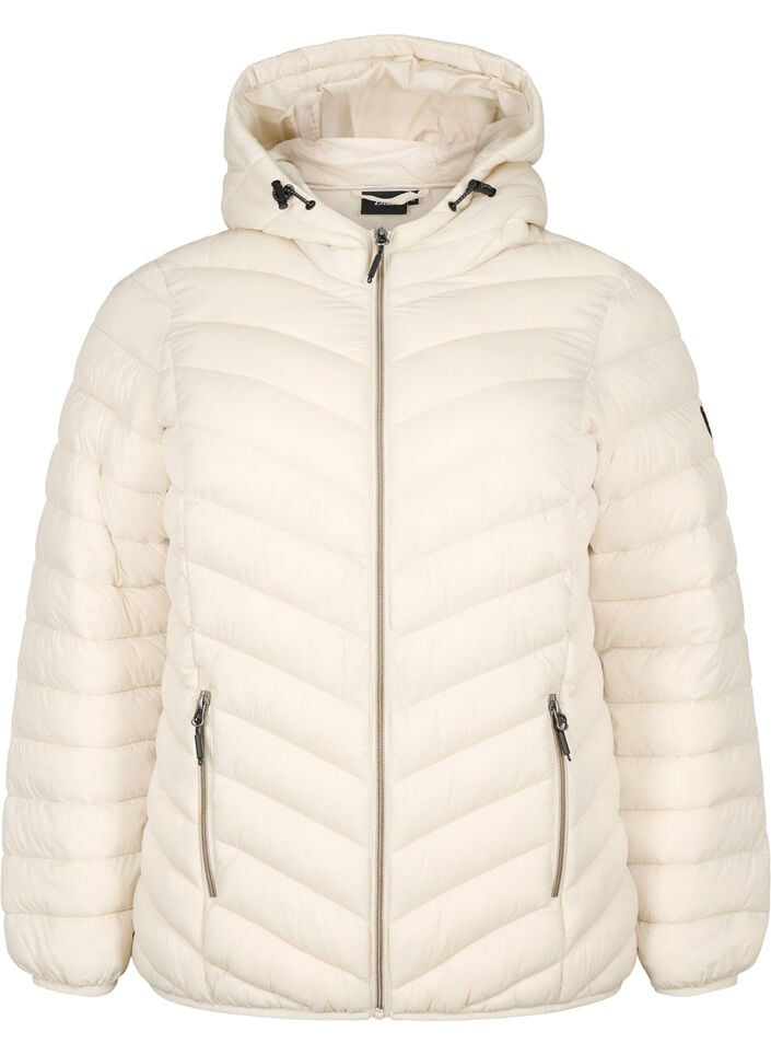 Lightweight jacket with hood, Beige, Packshot