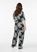 Loose viscose pants with print, Black, Model image number 1