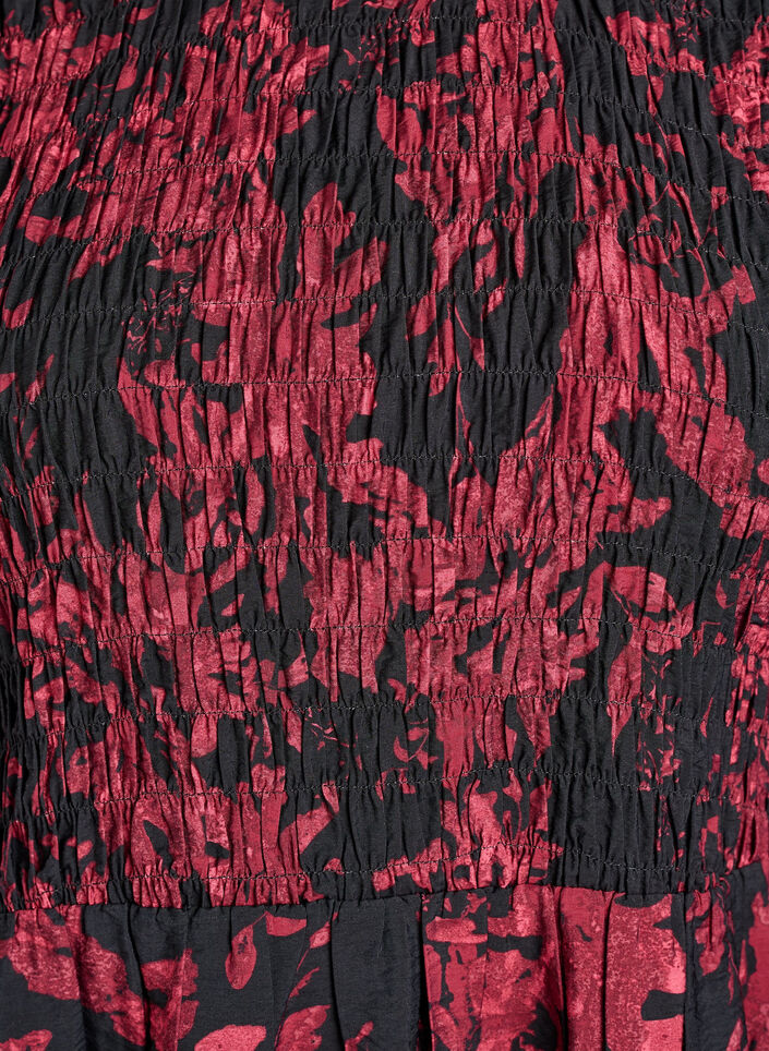 Blouse with smock and long sleeves, Black, Packshot image number 2