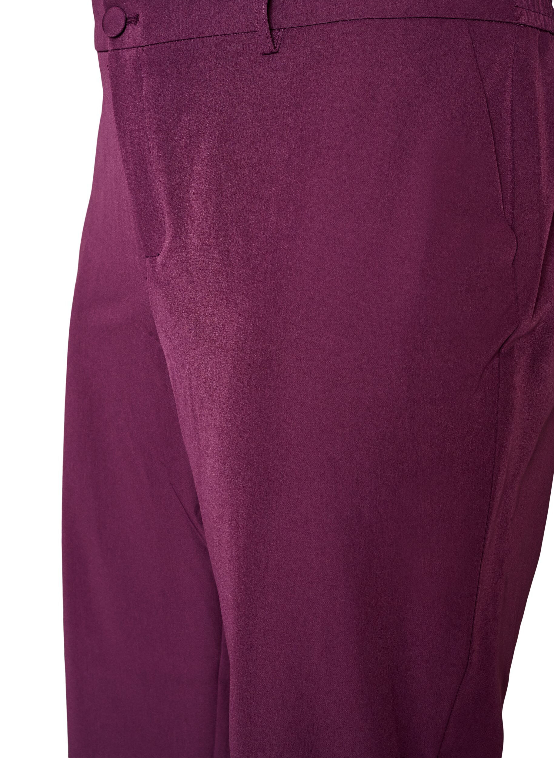 ZizzifashionTrousers with pockets and straight legs, Purple, Packshot image number 2
