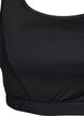 Sports bra with racerback, Black, Packshot image number 2