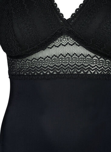 Body with lace and lightly padded cups, Black, Packshot image number 2