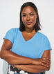 Loose training t-shirt with v-neck, Light Blue, Model image number 3