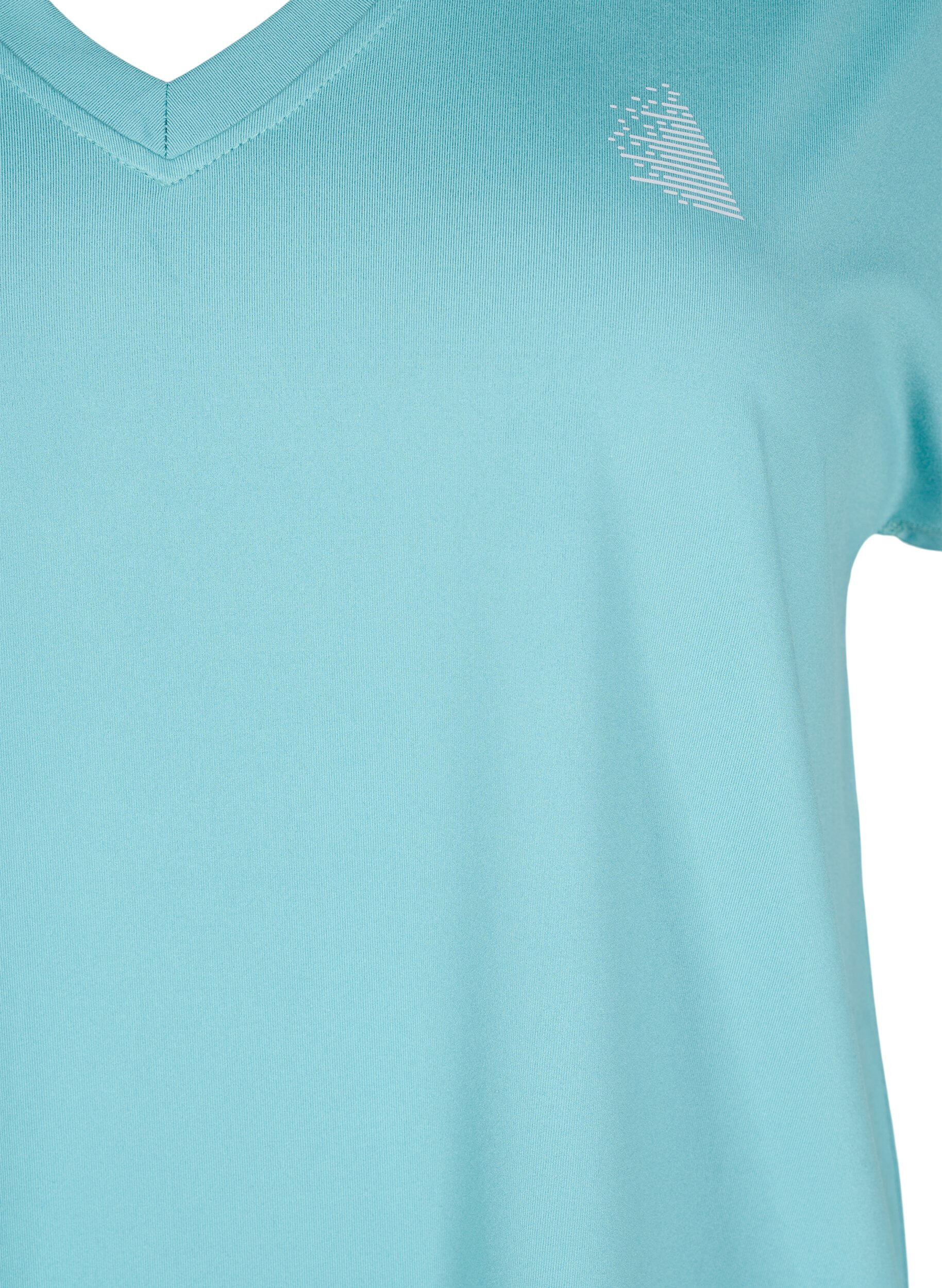 Zizzifashion Loose training t-shirt with v-neck, Green, Packshot image number 2