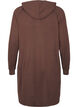 Long-sleeved sweat dress with hood, Chocolate M. Mél., Packshot image number 1