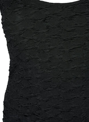 Sleeveless bodystocking with structured texture, Black, Packshot image number 2