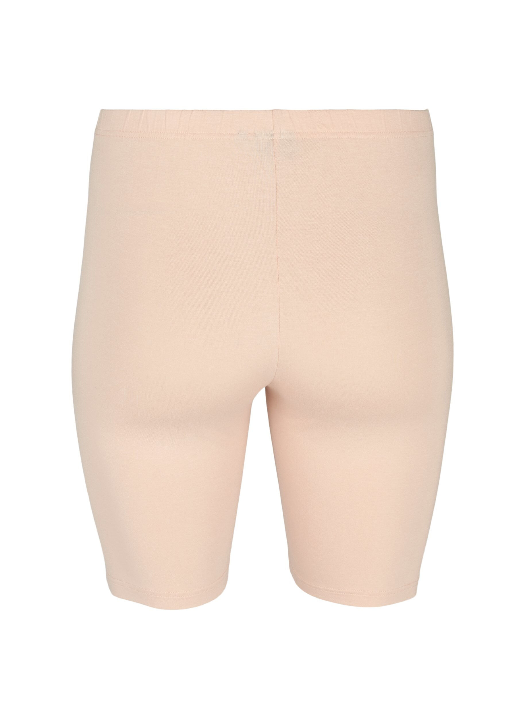 Zizzifashion Plain-coloured basic bike shorts, Beige, Packshot image number 1