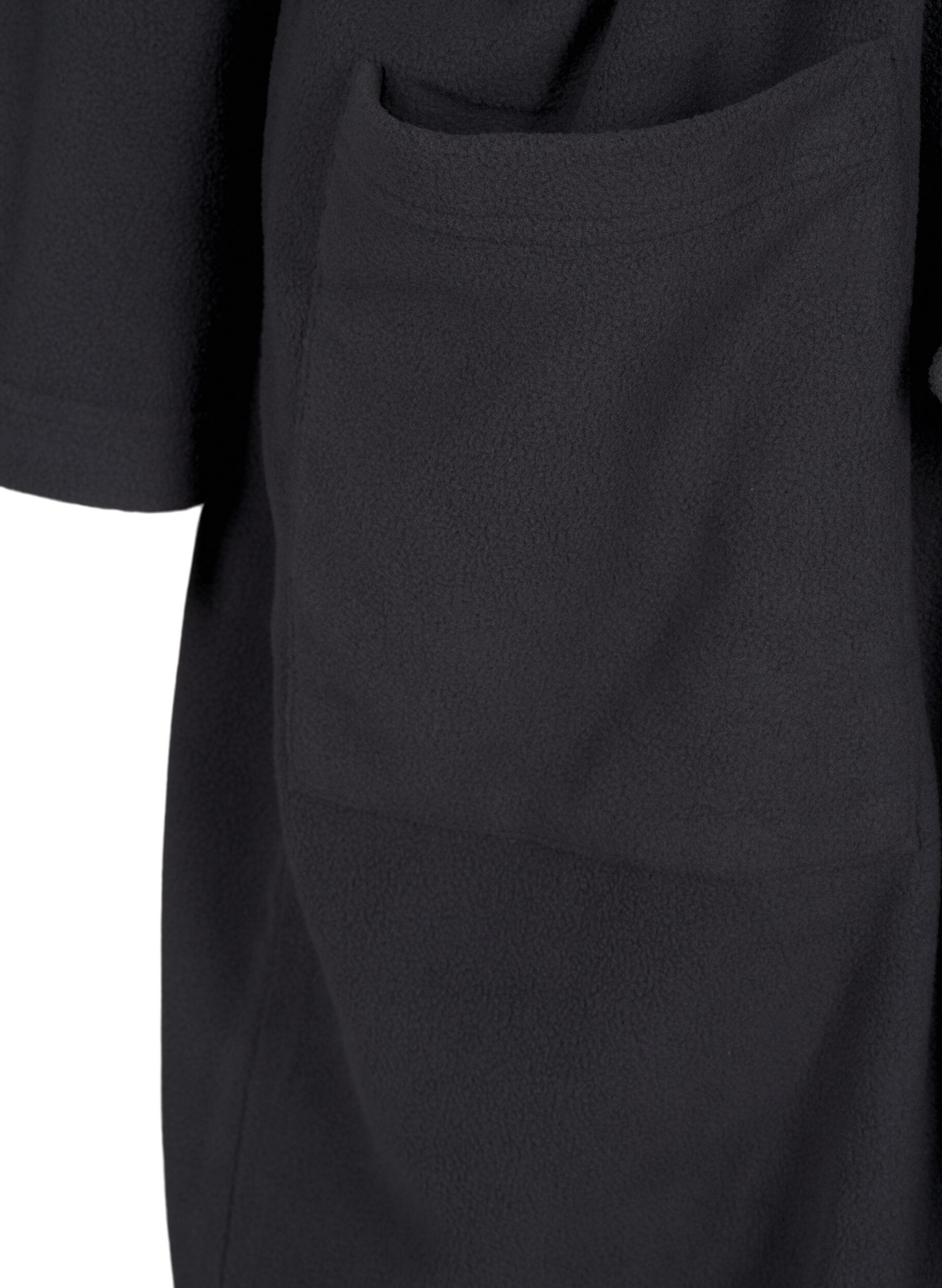 Zizzifashion Morning robe with zipper and hood, Dark Grey, Packshot image number 3