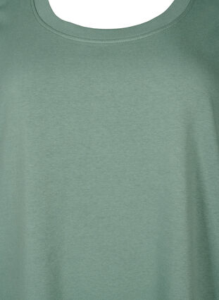 Short-sleeved sweat dress with pockets, Chinois Green, Packshot image number 2