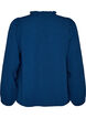 Blouse with V-neck and crochet band, Blue, Packshot image number 1