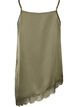 Strappy top with lace and an asymmetrical hem, Green, Packshot image number 1