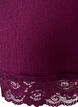 Jersey blouse with asymmetrical lace trim, Purple, Packshot image number 3