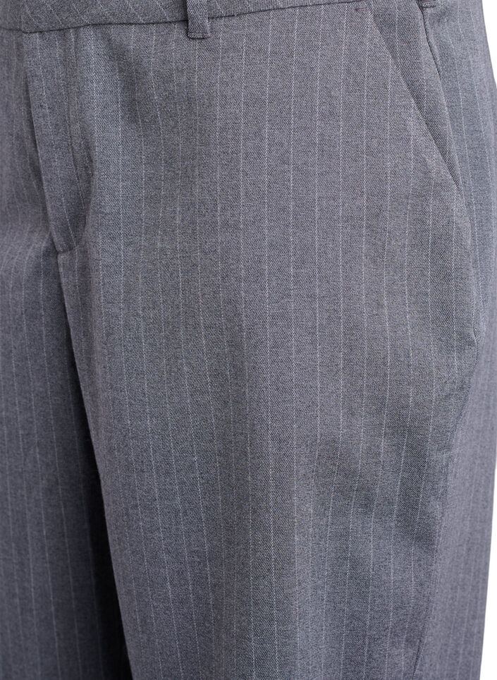 Pinstriped Bermuda shorts with a loose fit, Dark Grey, Packshot image number 2