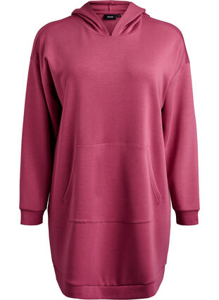 pink dress hoodie Short Sleeve Sweatshirt Dress, Hooded Sweatshirt, Long T-shirt Style Dress, Long Cotton Sweatshirt, Pink Cotton Dress, Summer Casual Outfit
