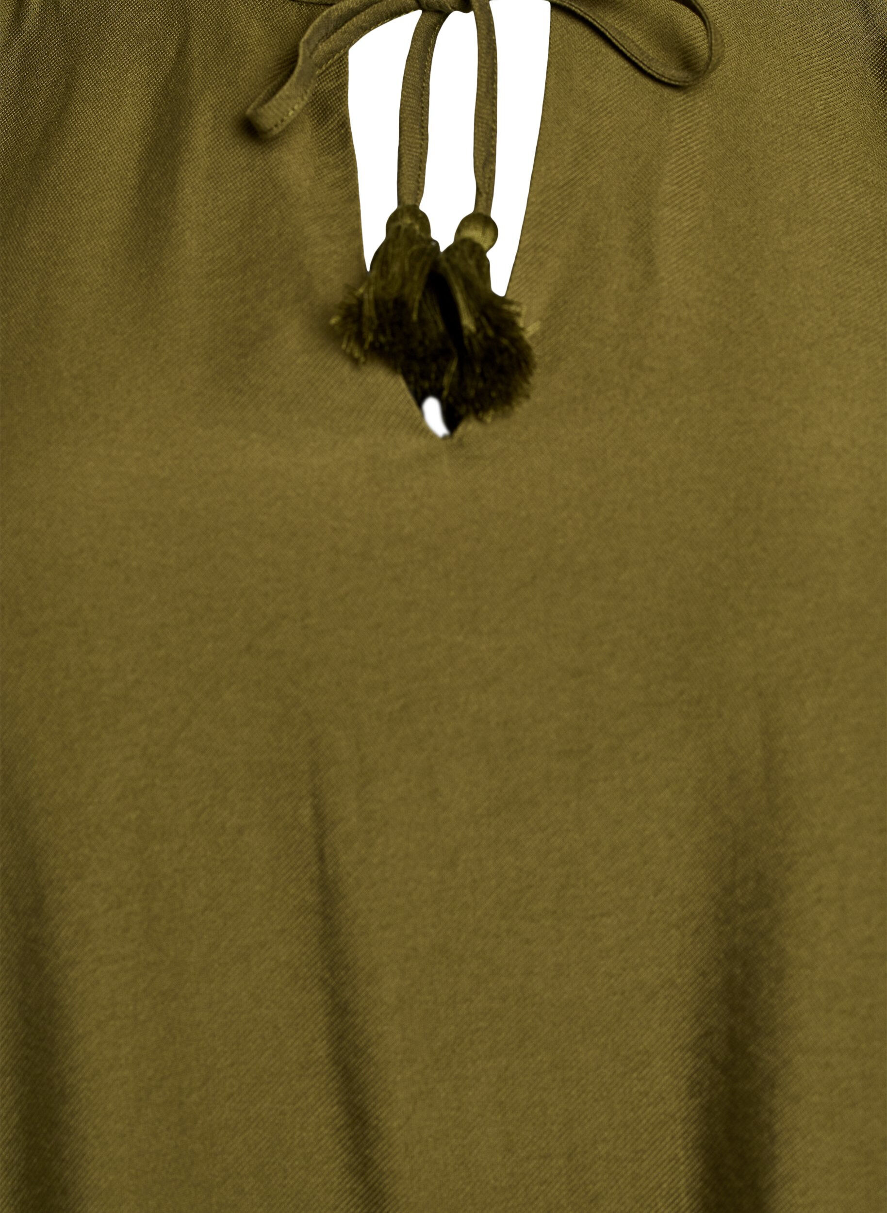 Zizzifashion Short A-line dress with ruffles, Green, Packshot image number 2