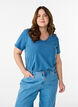 Solid coloured basic t-shirt in cotton, Grey, Model image number 0
