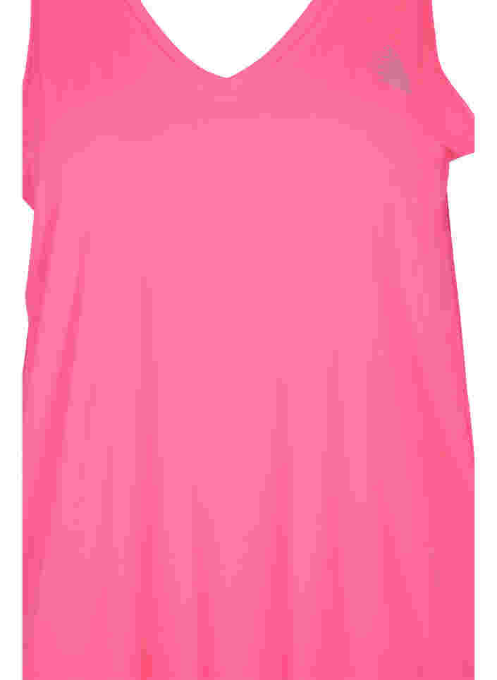 Sports top with V-neck, Neon pink, Packshot image number 2