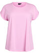 Short-sleeved t-shirt in a cotton blend, Pink, Packshot image number 0