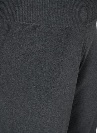 Melange knit trousers in viscose blend, Dark Grey Melange, Packshot image number 2