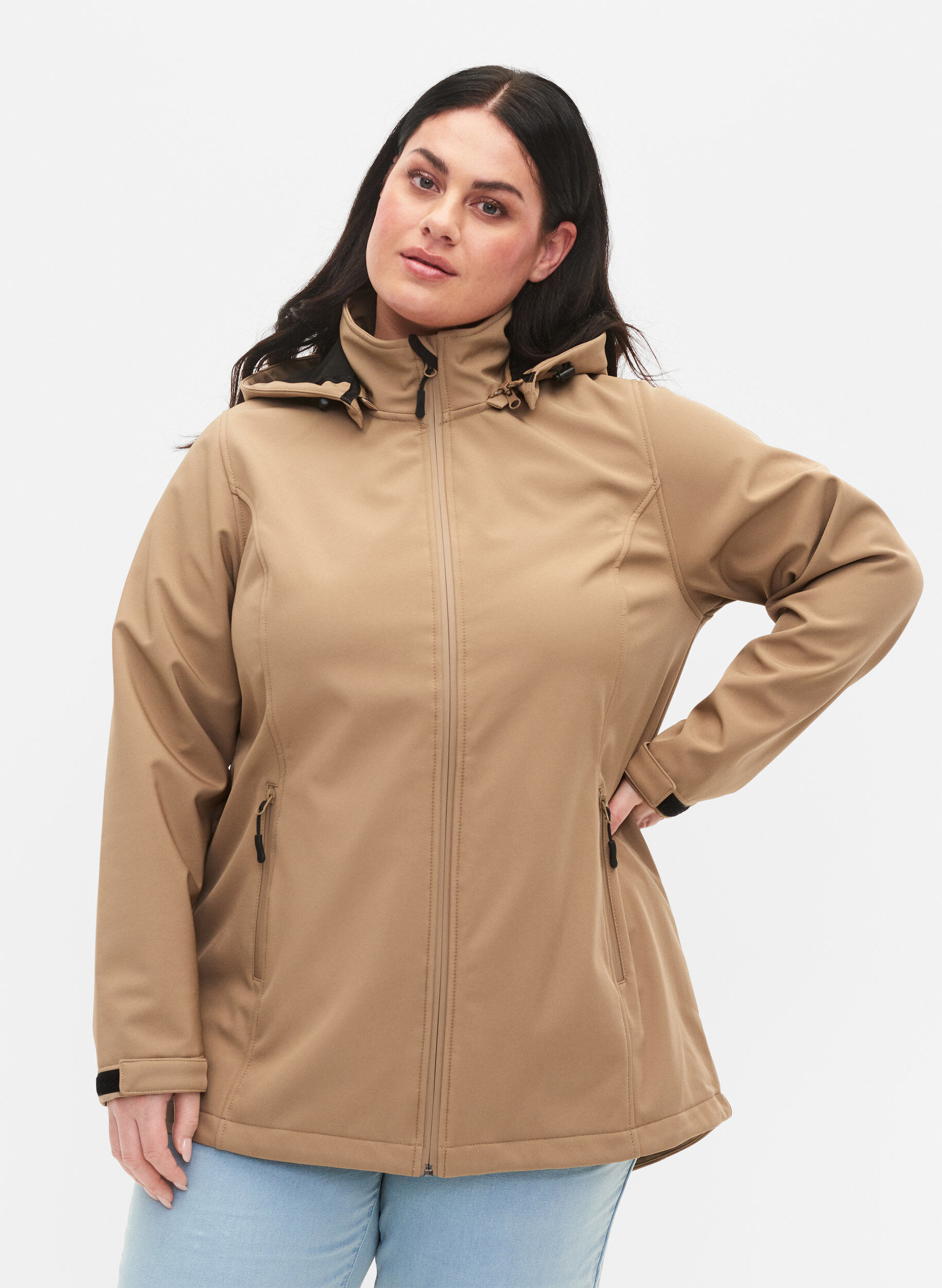 Zizzifashion Softshell jacket with detachable hood, Amphora, Model image number 0