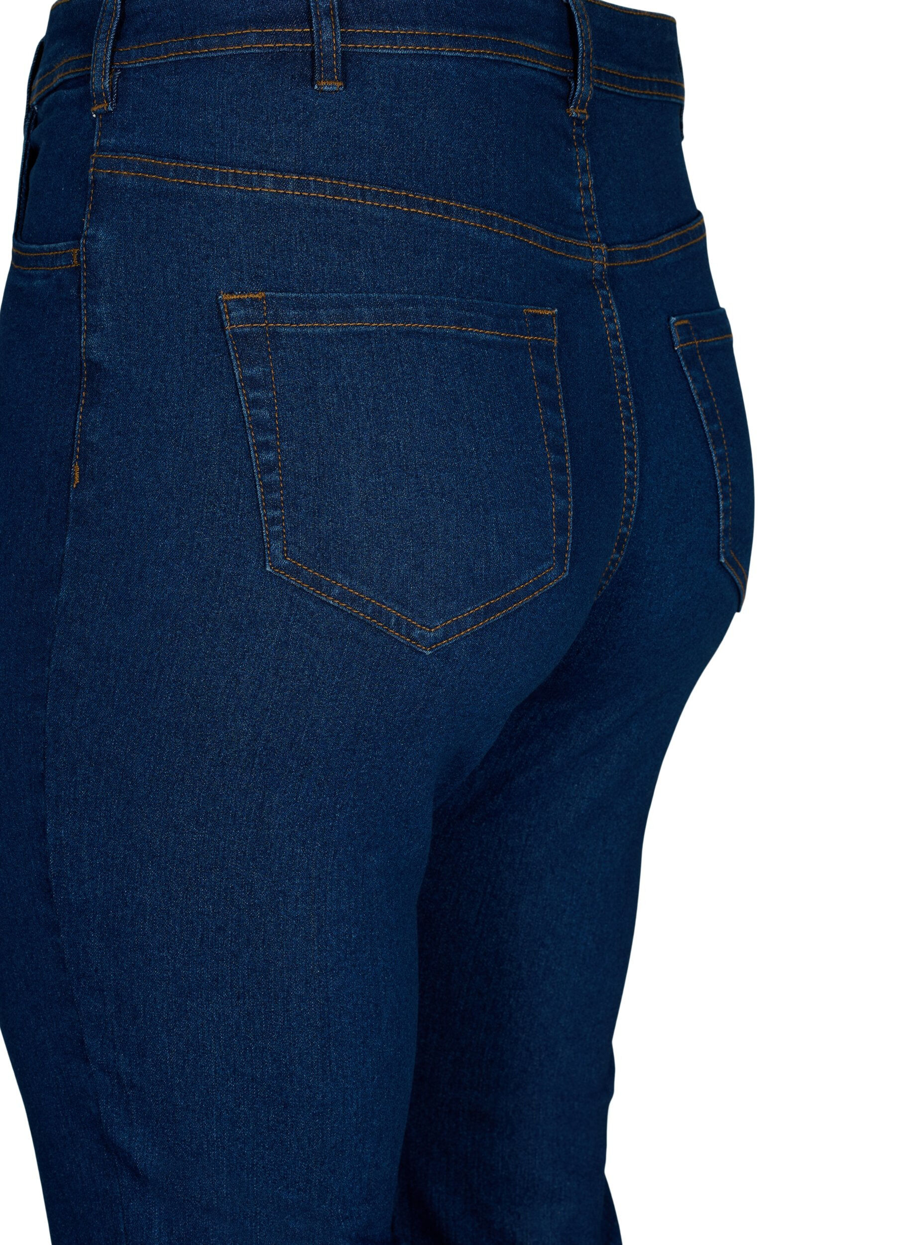 ZizzifashionHigh waisted jeans with bootcut, Blue, Packshot image number 3