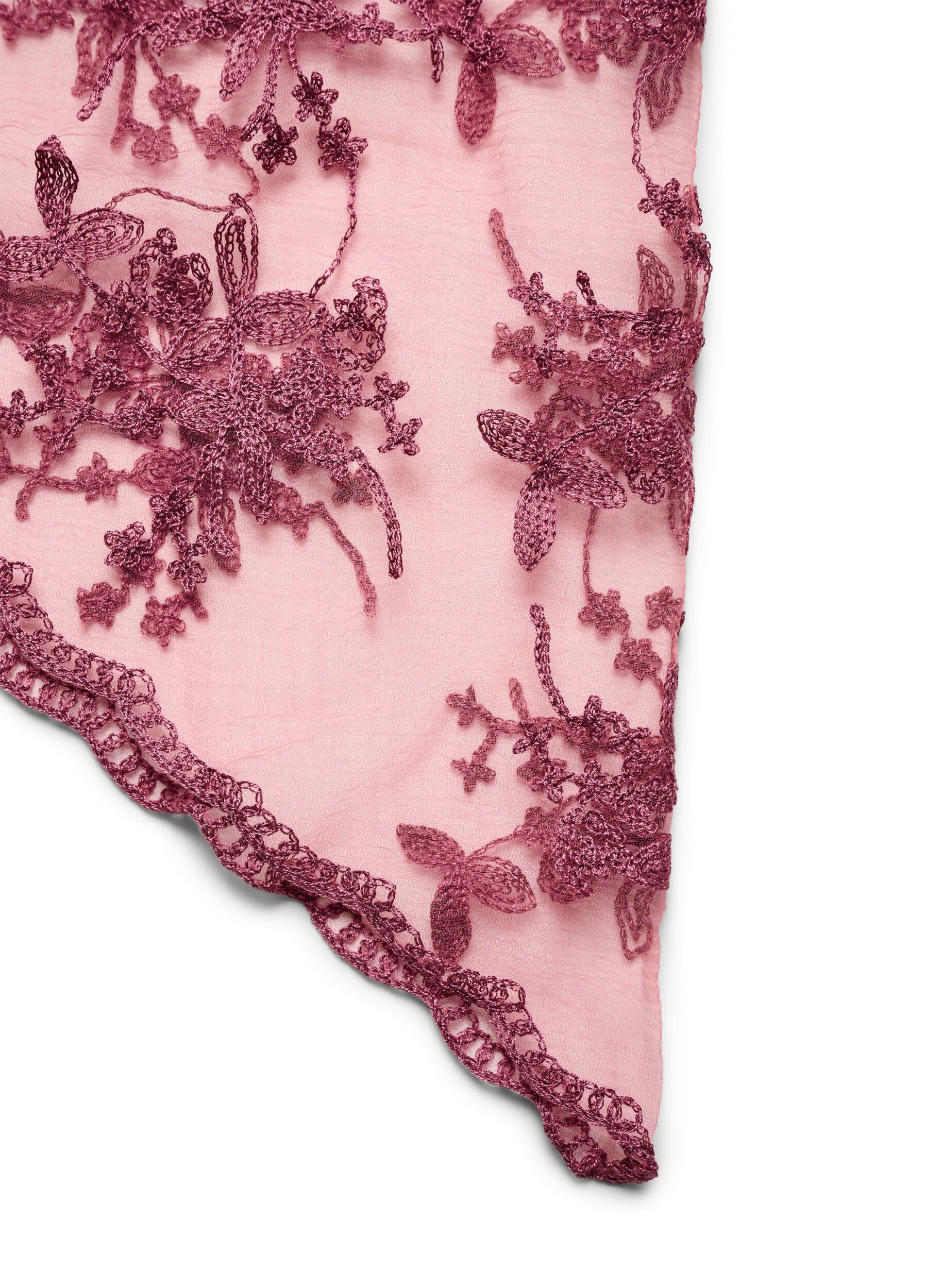 ZizzifashionTriangular lace scarf, Red, Packshot image number 1