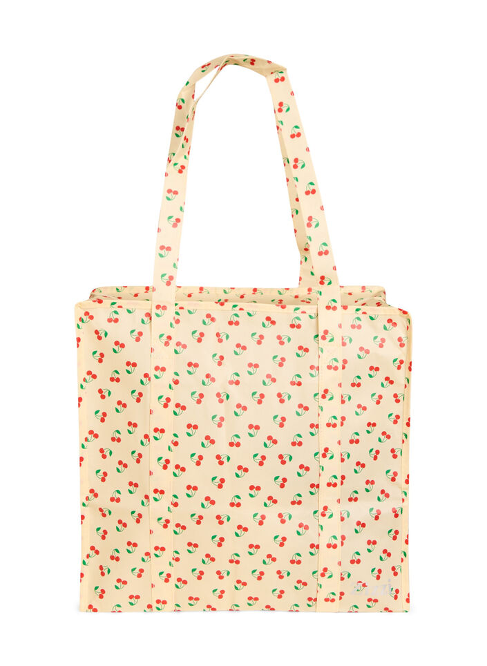 Shopping bag with zipper, Yellow, Packshot image number 0