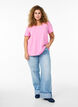 Basic plain cotton t-shirt, Pink, Model image number 1